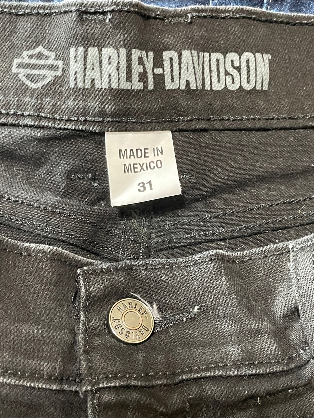 Harley-Davidson Women's Black Hi Rise Shorts. NWOT. Size 31. - Picture 7 of 10